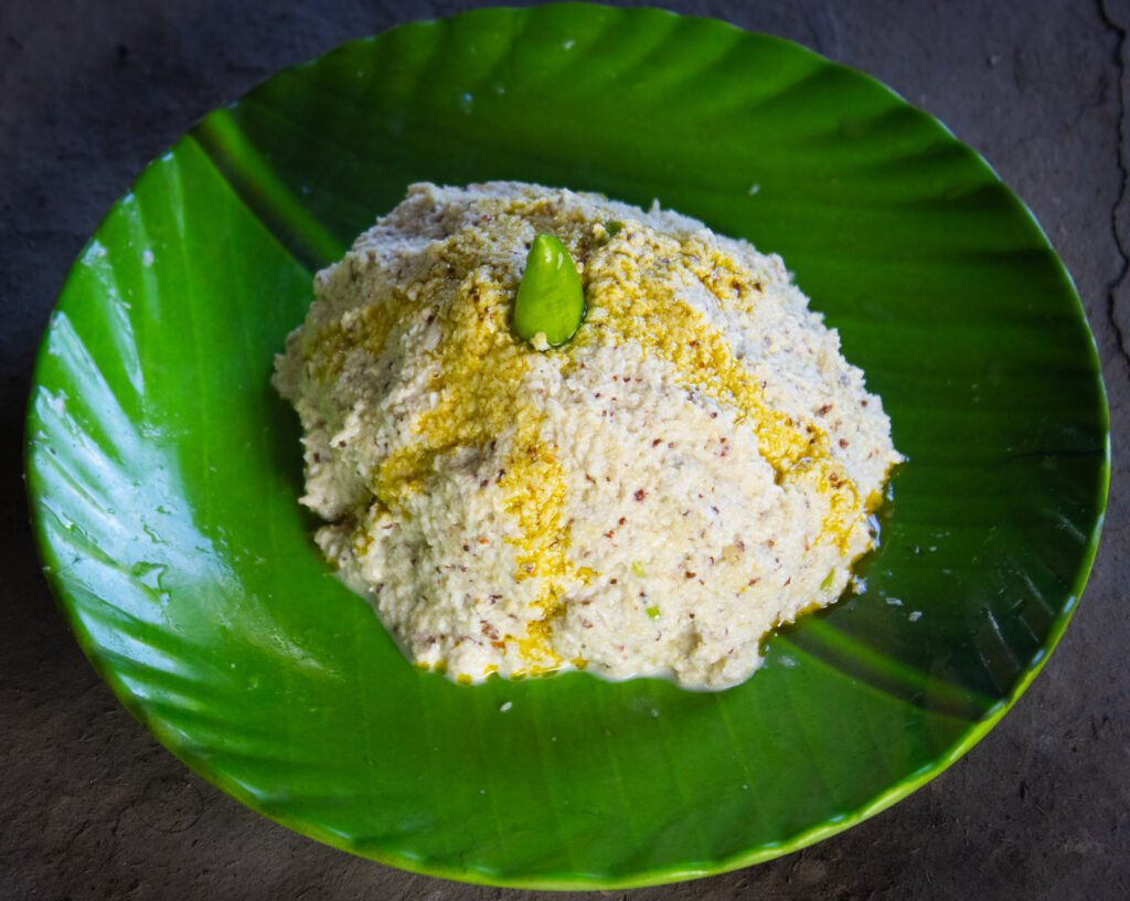 কাঁচা মানকচু বাটা রেসিপি